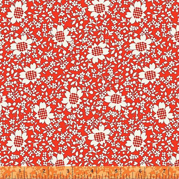 Gingham Flower Red Storybook by Whistler Studios