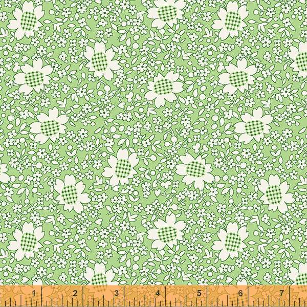 Gingham Flower Green Storybook by Whistler Studios