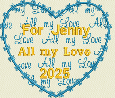 All My Love Worded Customized Quilt Label