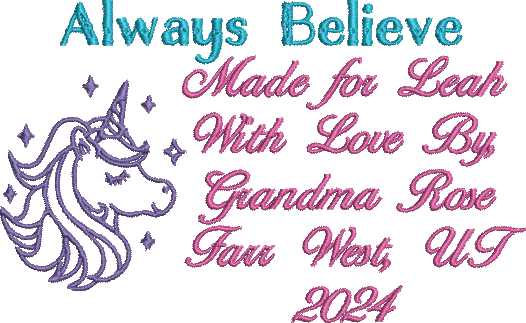 Believe in Unicorns Customized Quilt Label