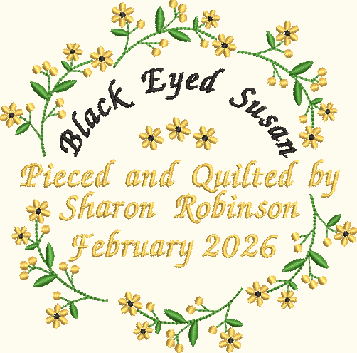 Floral Frame Customized Quilt Label