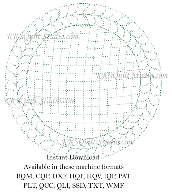 Crosshatched Feather Wreath