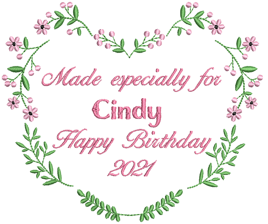 Floral Frame Customized Quilt Label
