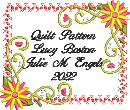 Fancy Floral Frame Customized Quilt Label