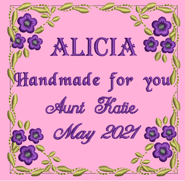 Flower Bouquet Customized Quilt Label