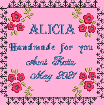 Flower Bouquet Customized Quilt Label