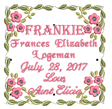 Flower Bouquet Customized Quilt Label