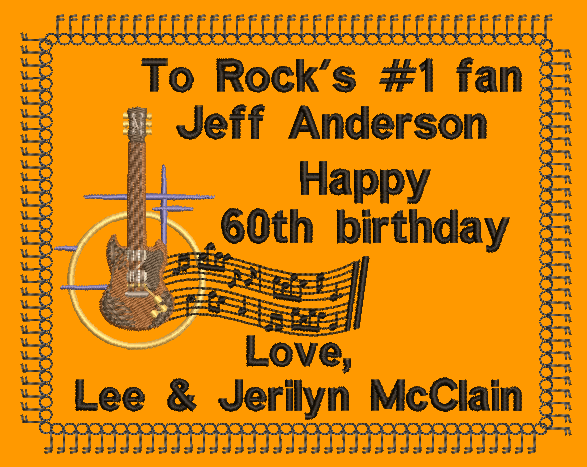 Rock Star Customized Quilt Label