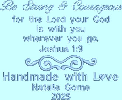 Joshua 1:9 Customized Quilt Label