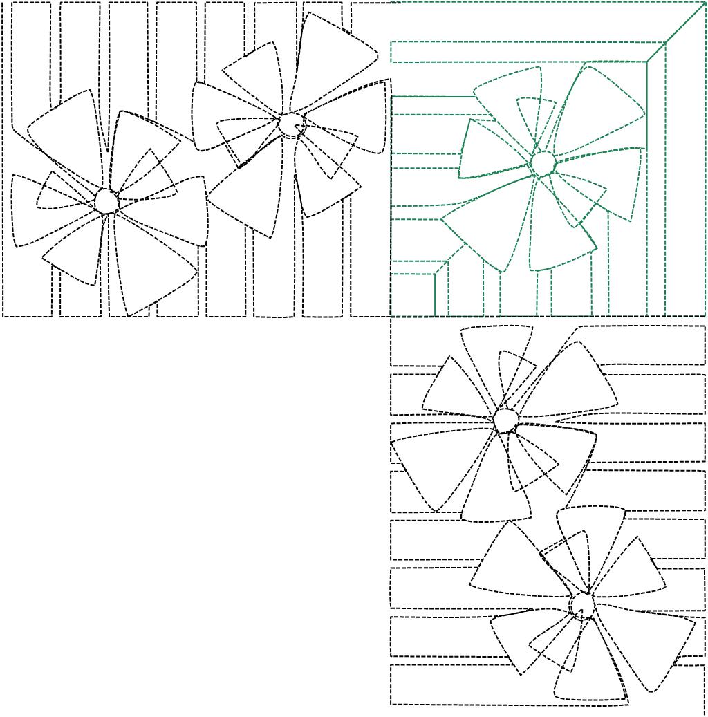 Modern Daisy Border and Corner