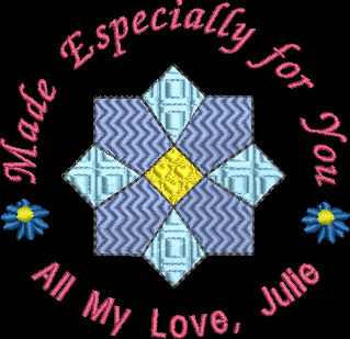 Mosaic Block Customized Quilt Label