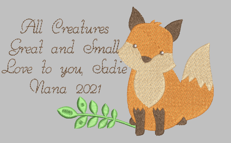Nature Fox Customized Quilt Label