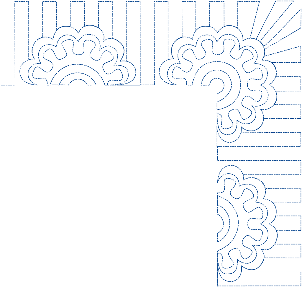 Piano Sunrise Border and Corner