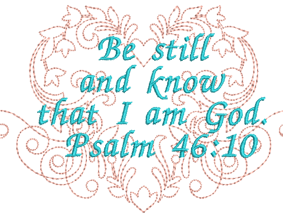 Psalm46 Machine Embroidery Design Multi-Design Instant Download
