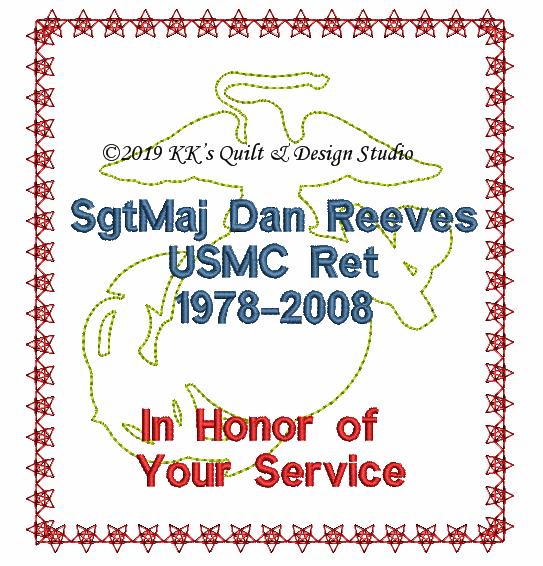 Patriot Award Customized Quilt Label