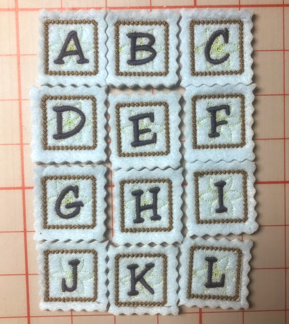 Q.Markers Identification Tiles™ Machine Embroidery - In the Hoop- Instant Download