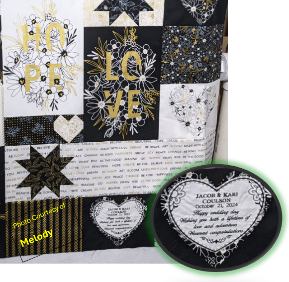Lacy Heart Customized Quilt Label