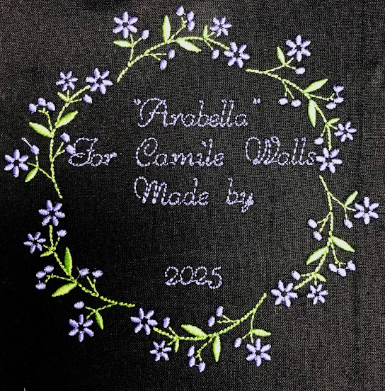 Floral Frame Customized Quilt Label