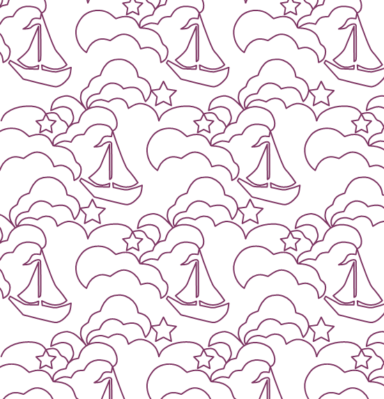 Sailboat Longarm Digital Quilting Pattern Edge to Edge Instant Download