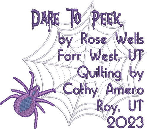 Peeking Spider Customized Quilt Label