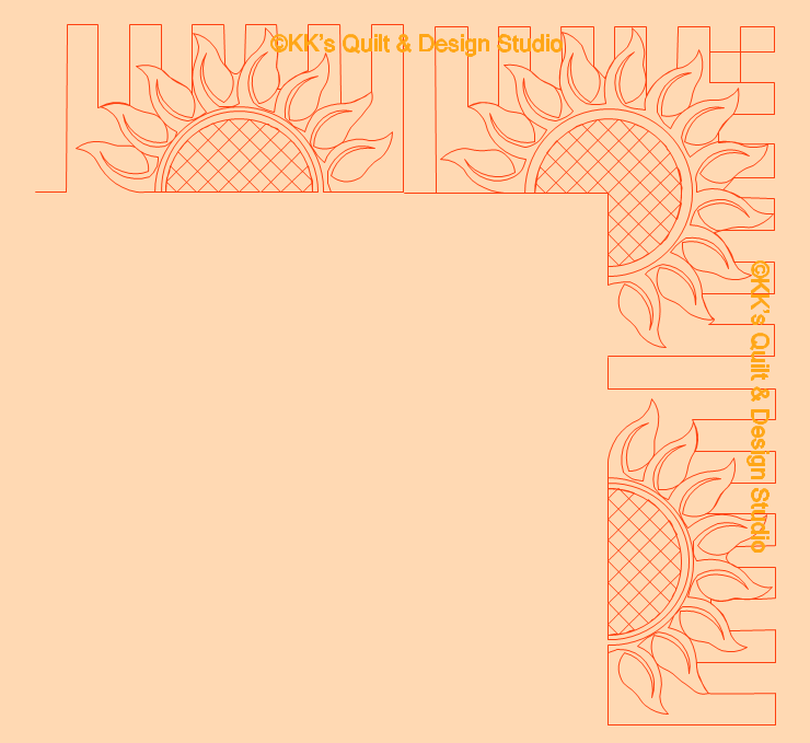 Sunflower Border and Corner