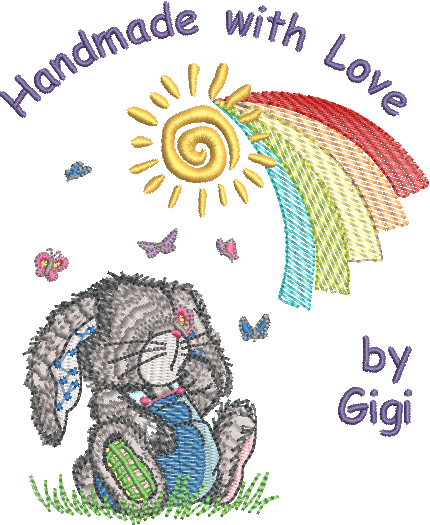 Bunny Love Customized Quilt Label