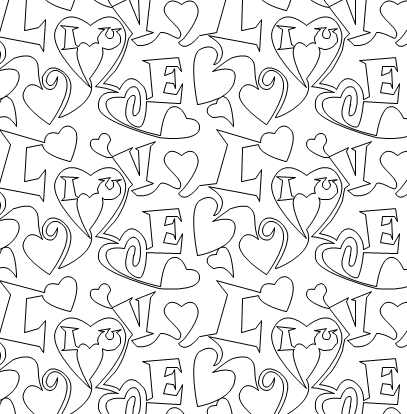 All My Love Longarm Digital Quilting Pattern Edge to Edge Instant Download