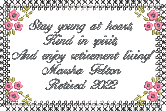 Fancy Frame Customized Quilt Label