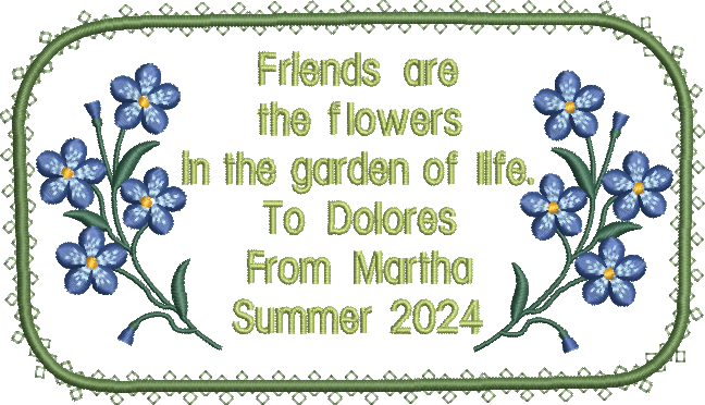 Bouquet Frame Customized Quilt Label
