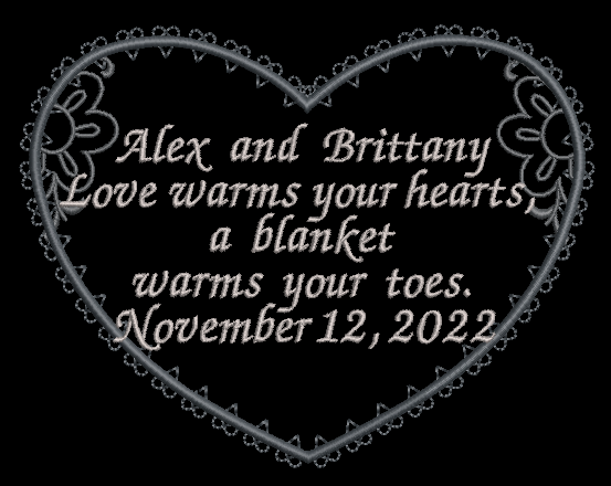 Lacy Heart Customized Quilt Label
