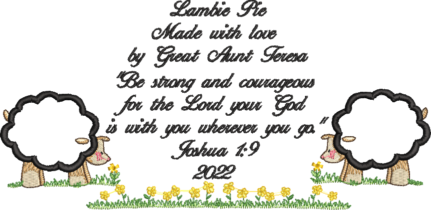 Lamb of God Customized Quilt Label