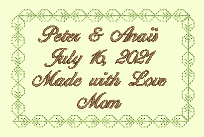 Simple Frame Customized Quilt Label