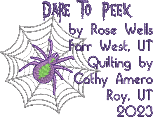 Peeking Spider Customized Quilt Label