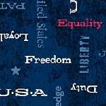 Patriotic Words Navy All-American from Whistler Studios