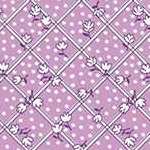 Tulips on Plaid Purple Storybook by Whistler Studios