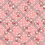Tulips on Plaid Pink Storybook by Whistler Studios
