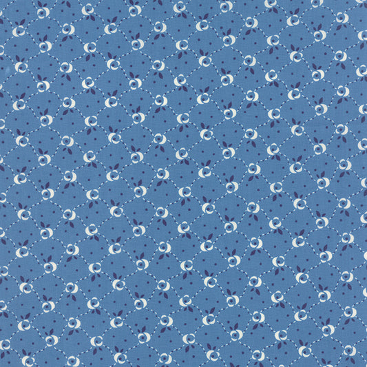 Small Flower on Blue - Fresh Air