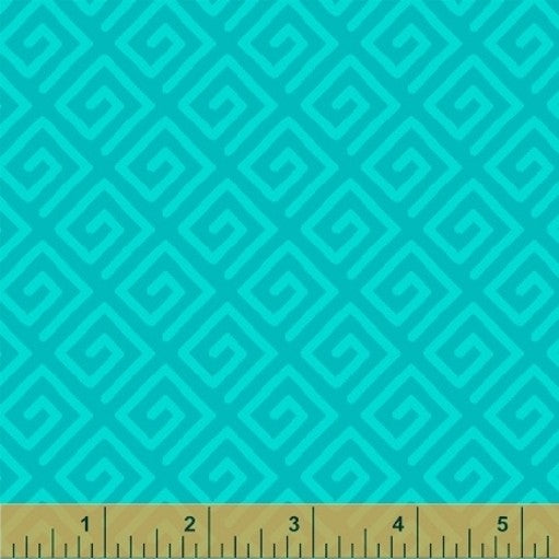 Modern Geo Teal 108" Quilt Wideback