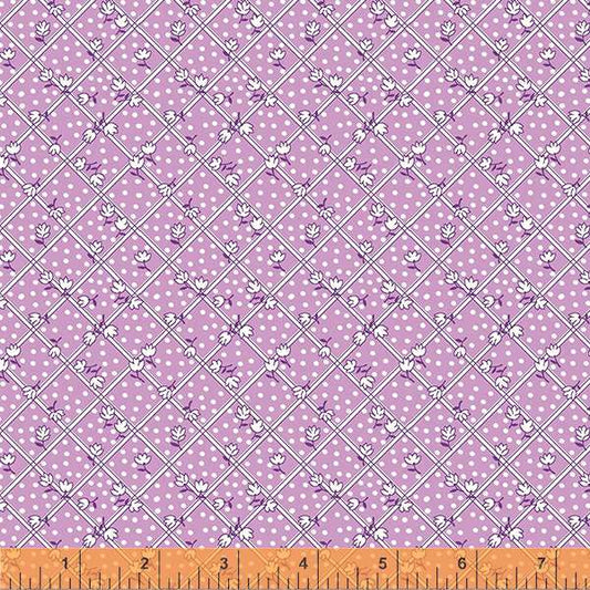 Tulips on Plaid Purple Storybook by Whistler Studios