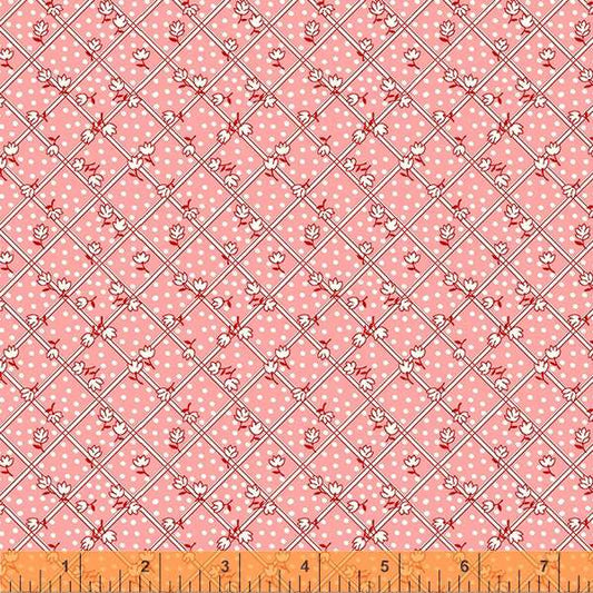 Tulips on Plaid Pink Storybook by Whistler Studios