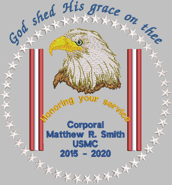 Patriotic Service Customized Embroidered Quilt Label