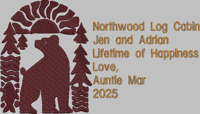 Northwoods Bear Customized Quilt Label