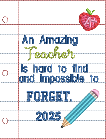 My Teacher Customized Quilt Label
