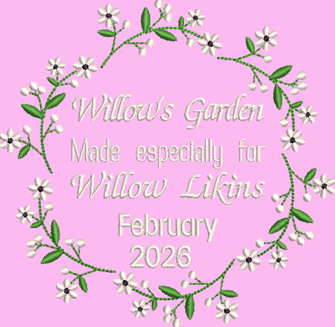 Floral Frame Customized Quilt Label