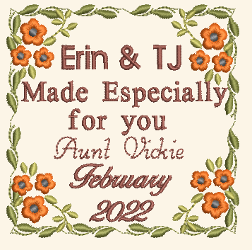 Flower Bouquet Customized Quilt Label