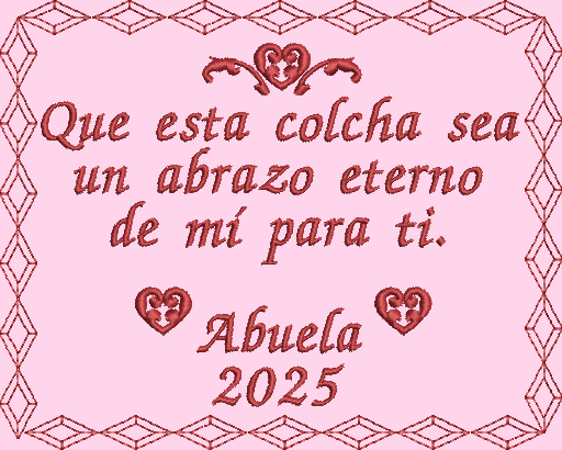 Abuela Made with Love Customized Quilt Label