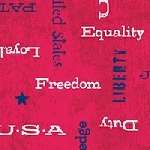 Patriotic Words Red All-American by Whistler Studios
