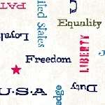 Patriotic Words White All-American from Whistler Studios